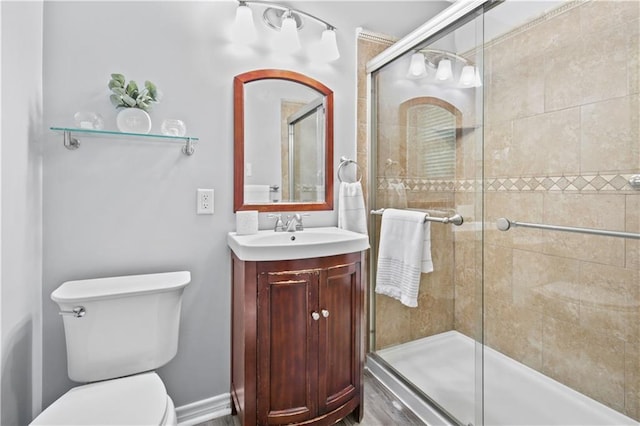 1558 Monaco Dr, Slidell, LA 70458 - bathroom featuring toilet, vanity, and tiled shower