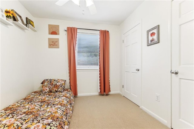 6720 Argonne Boulevard ., New Orleans, LA 70124 - bedroom featuring light colored carpet, baseboards, and ceiling fan