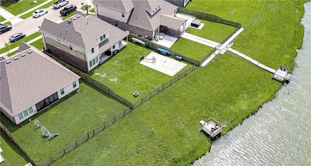 bird's eye view with a residential view