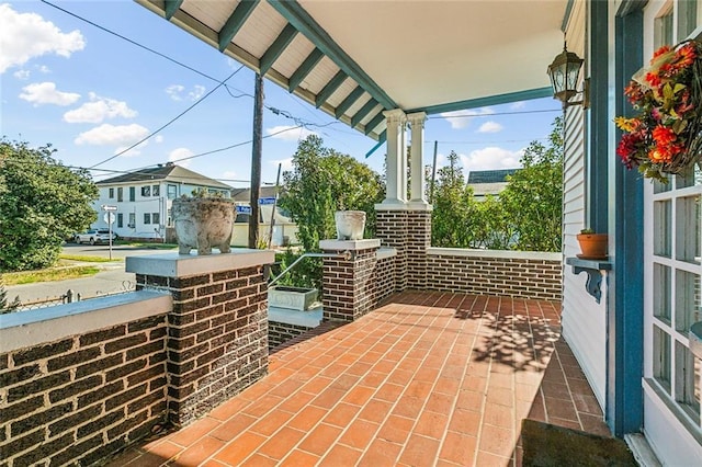 view of patio with a porch