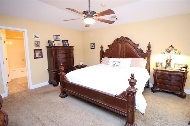 4504 Stella Dr, Meraux, LA 70075 - bedroom featuring ceiling fan, carpet, visible vents, and baseboards