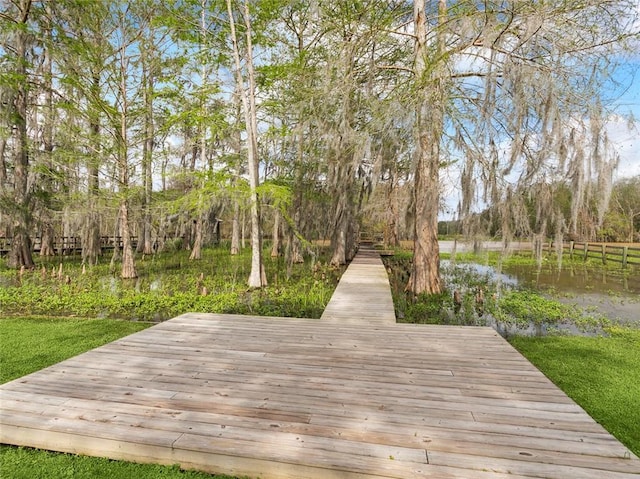 dock area featuring a deck