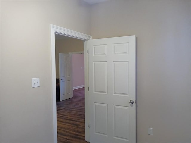 4800 Eastview Dr, New Orleans, LA 70126 - hall with dark wood-style floors