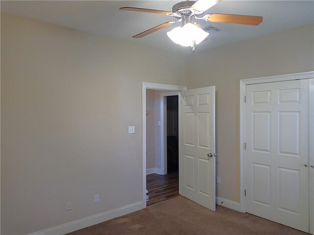 4800 Eastview Dr, New Orleans, LA 70126 - unfurnished bedroom with carpet, baseboards, and ceiling fan