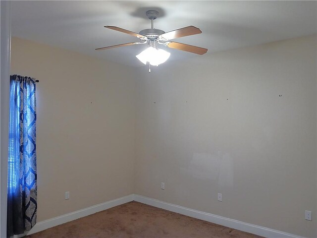 4800 Eastview Dr, New Orleans, LA 70126 - carpeted spare room featuring baseboards and ceiling fan