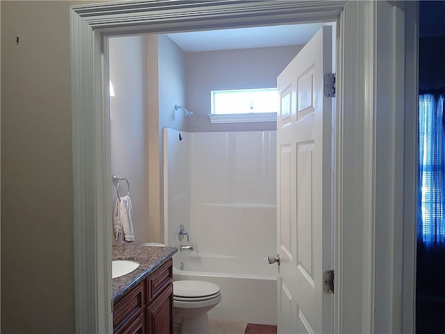 4800 Eastview Dr, New Orleans, LA 70126 - bathroom featuring tub / shower combination, toilet, and vanity