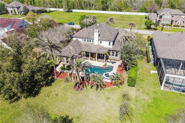 192 Forest Oaks Dr, New Orleans, LA 70131 - birds eye view of property featuring a residential view