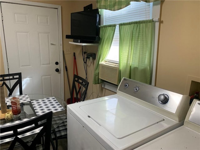 50507 N Salcedo St, New Orleans, LA 70119 - laundry room with separate washer and dryer, cooling unit, and laundry area