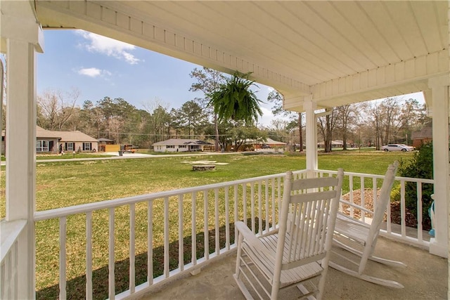 view of patio / terrace featuring a porch