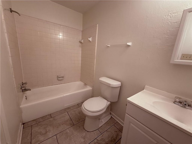 774-776 Holt Dr, Baton Rouge, LA 70815 - bathroom with vanity, toilet, bathtub / shower combination, baseboards, and tile patterned floors