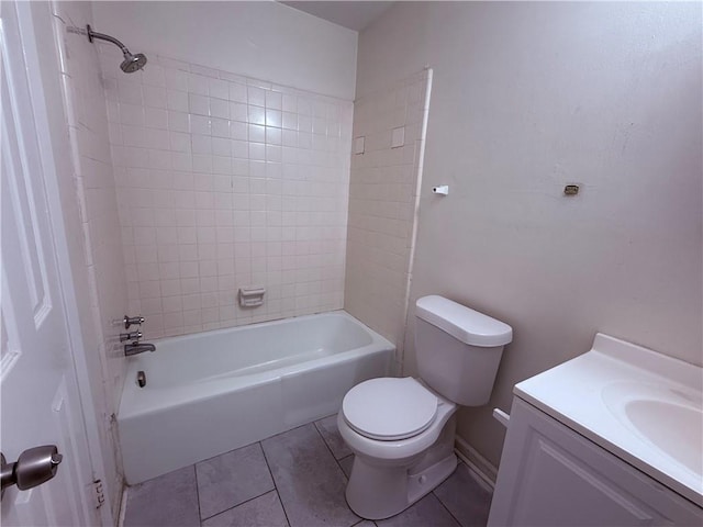 774-776 Holt Dr, Baton Rouge, LA 70815 - bathroom with toilet, shower / tub combination, tile patterned flooring, and vanity