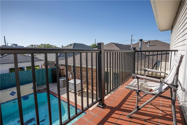 4012 Berot St, Metairie, LA 70002 - balcony with view of pool area and cooling unit