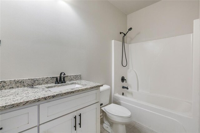 31527 Meadow Lark Ln, Denham Springs, LA 70726 - bathroom with toilet, tile patterned flooring,  shower combination, and vanity