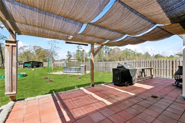 31527 Meadow Lark Ln, Denham Springs, LA 70726 - view of patio / terrace with a fenced backyard and grilling area