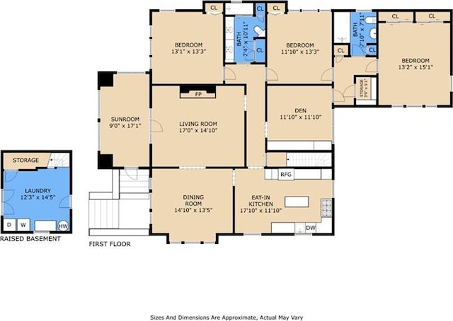 1338 Fern St, New Orleans, LA 70118 - room layout