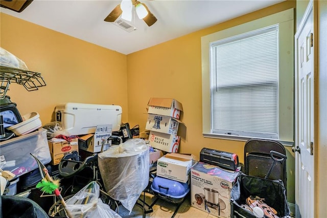 1983 Law St, New Orleans, LA 70119 - interior space featuring ceiling fan and visible vents