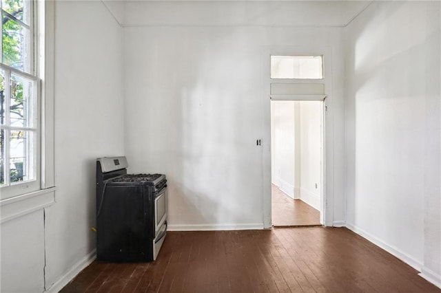 133234 Port St, New Orleans, LA 70117 - unfurnished room with baseboards and dark wood-style floors