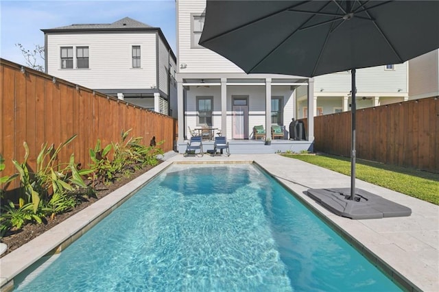 125 Elmira Ave, New Orleans, LA 70114 - view of swimming pool featuring a patio and a fenced backyard