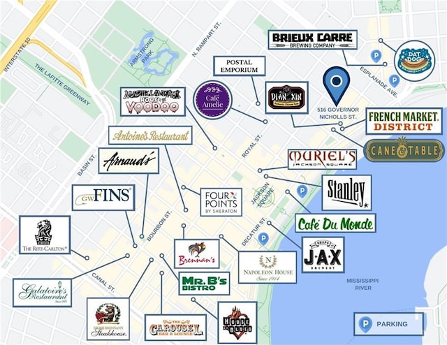 516 Governor Nicholls St Unit 401, New Orleans, LA 70116 - map