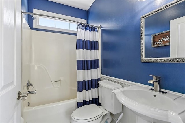 80055 Rollo Rd, Bush, LA 70431 - full bathroom featuring shower / bath combination with curtain, a sink, and toilet