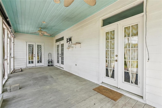 80055 Rollo Rd, Bush, LA 70431 - wooden deck with ceiling fan and french doors