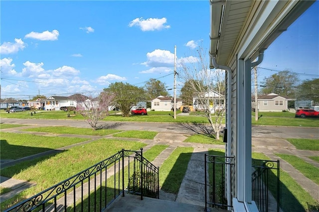 balcony with a residential view