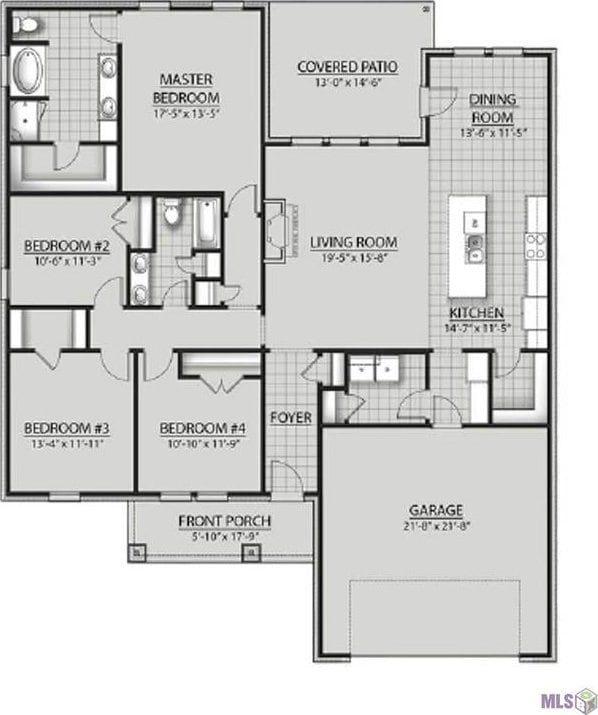 129 Olivia Dr, Luling, LA 70070 - view of floor plan / room layout