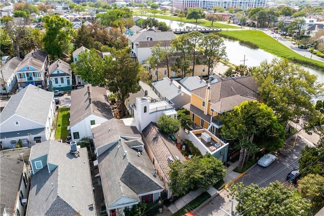 3342 Bell St, New Orleans, LA 70119 - birds eye view of property with a residential view and a water view