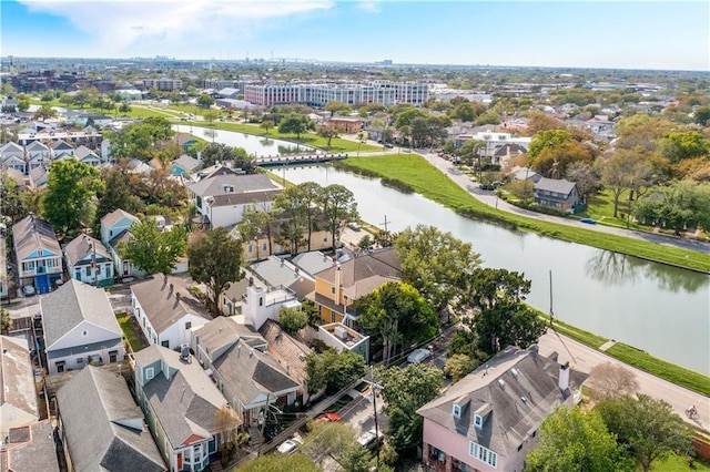 3342 Bell St, New Orleans, LA 70119 - aerial view with a water view and a residential view