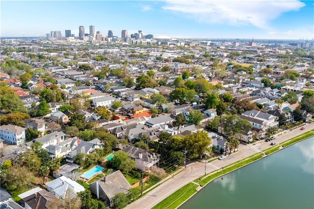 3342 Bell St, New Orleans, LA 70119 - aerial view featuring a water view and a view of city