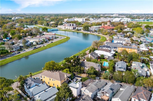3342 Bell St, New Orleans, LA 70119 - bird's eye view with a residential view and a water view