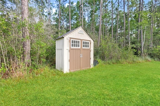 view of shed