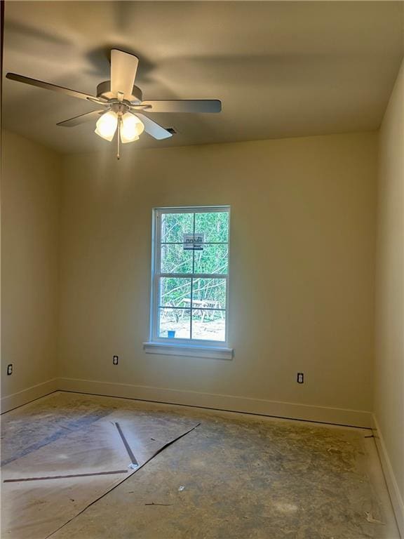 75396 Henderson Rd, Covington, LA 70435 - spare room with baseboards and a ceiling fan