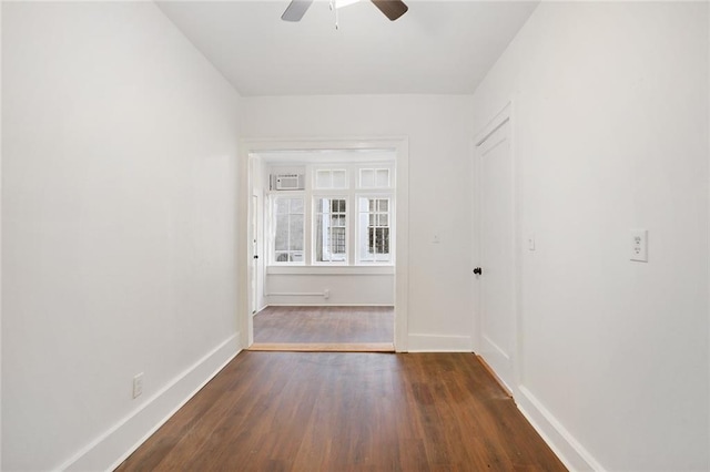 4237 Fontainebleau Dr, New Orleans, LA 70125 - spare room with dark wood-style flooring and ceiling fan