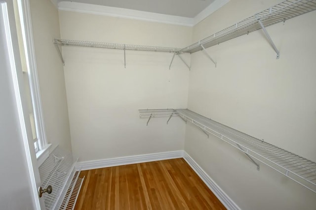 3611 Elaine Pl, New Orleans, LA 70119 - walk in closet with visible vents and wood finished floors