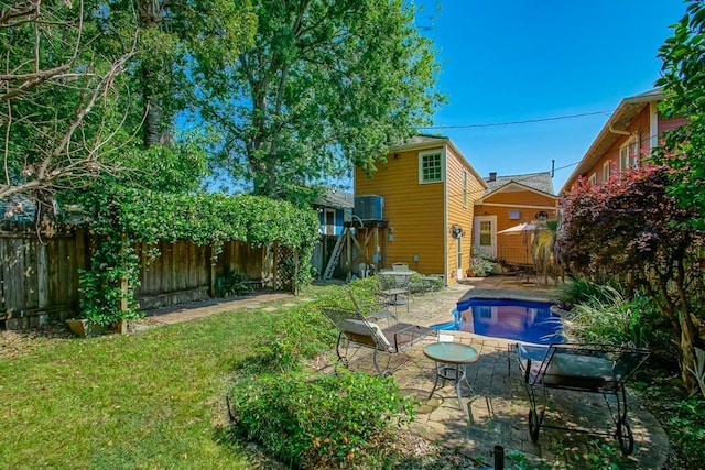 3611 Elaine Pl, New Orleans, LA 70119 - view of yard featuring a fenced backyard, a fenced in pool, and a patio