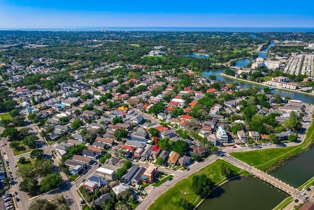 3611 Elaine Pl, New Orleans, LA 70119 - birds eye view of property with a water view and a residential view