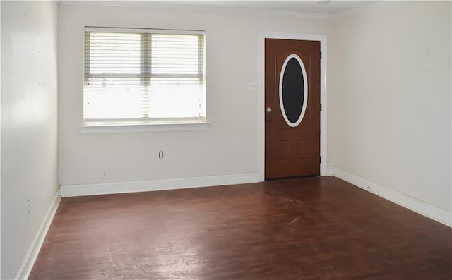41158 2nd Colonial St, Prairieville, LA 70769 - foyer entrance with baseboards, wood finished floors, and crown molding
