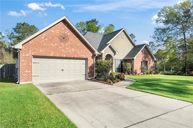 301 Clover Meadows Dr, Covington, LA 70433 - traditional home with brick siding, driveway, and an attached garage