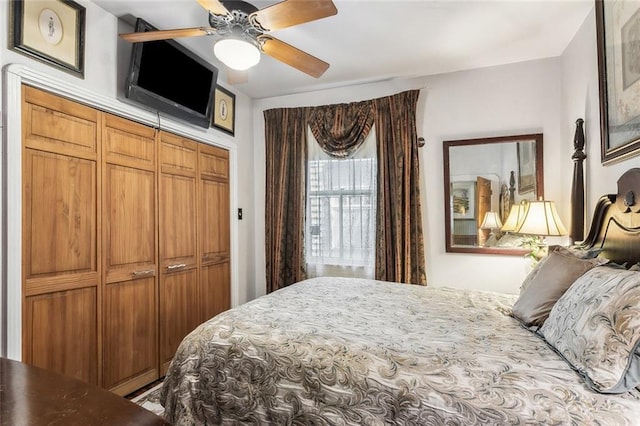 1830 Burgundy St, New Orleans, LA 70116 - bedroom featuring a closet and ceiling fan