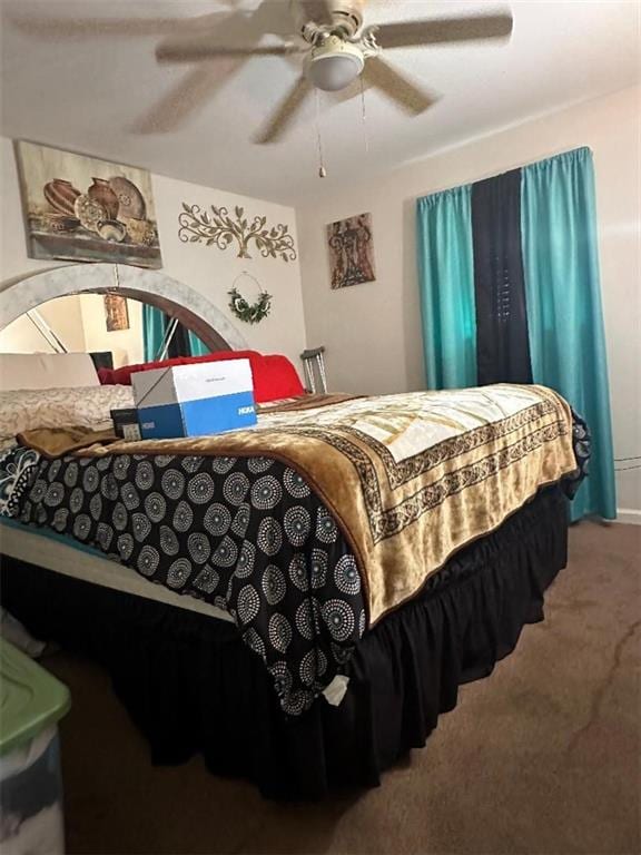 3417 Shangri La Dr, Chalmette, LA 70043 - bedroom featuring carpet and a ceiling fan