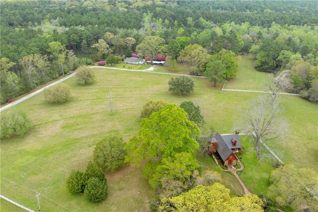 bird's eye view featuring a rural view