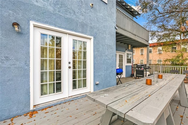 3415 Louisiana Ave Parkway, New Orleans, LA 70125 - wooden deck featuring area for grilling and french doors
