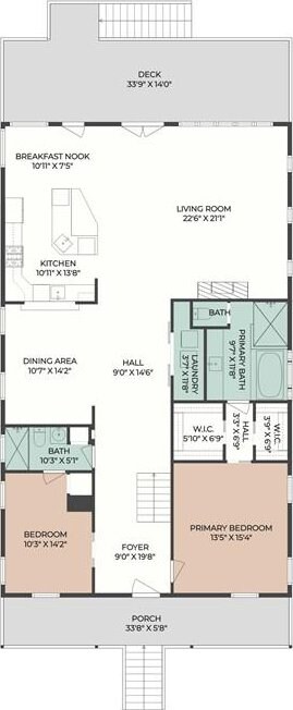 5533 Woodlawn Pl, New Orleans, LA 70124 - home floor plan
