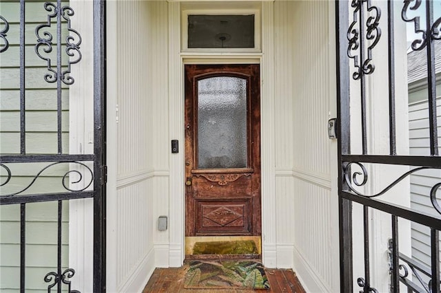 view of doorway to property