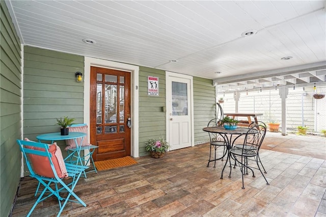 exterior space with a porch
