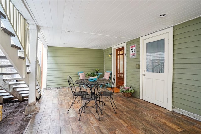 view of patio / terrace featuring outdoor dining area