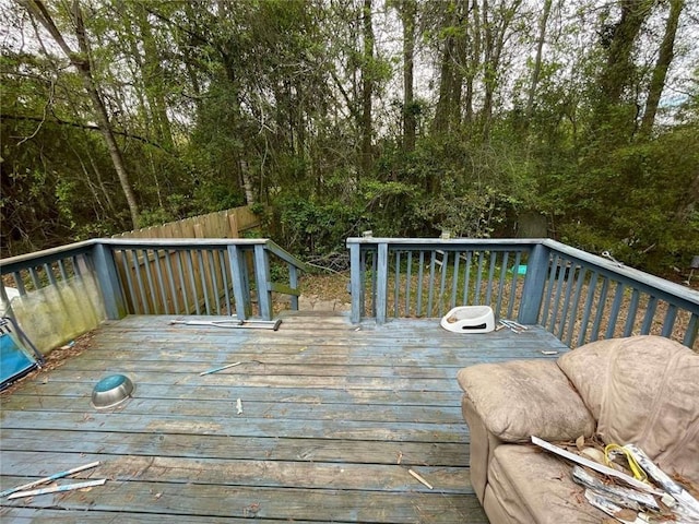 wooden deck with fence