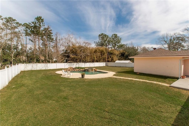132 Country Club Dr, Covington, LA 70433 - view of yard featuring a fenced backyard, a fenced in pool, and a patio area