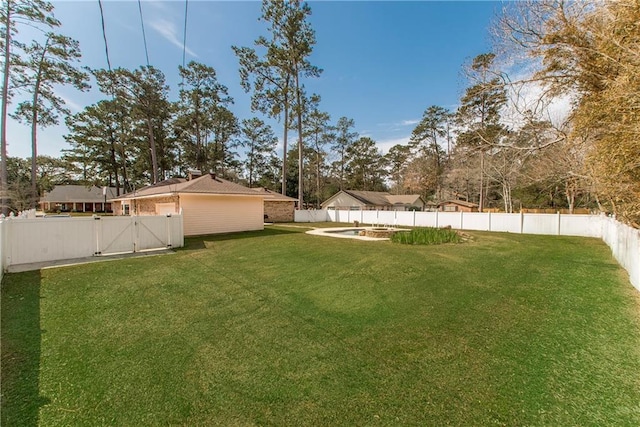 132 Country Club Dr, Covington, LA 70433 - view of yard with a fenced backyard and a gate